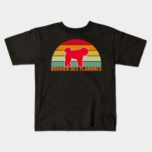 Bouvier des Flandres Vintage Silhouette Kids T-Shirt